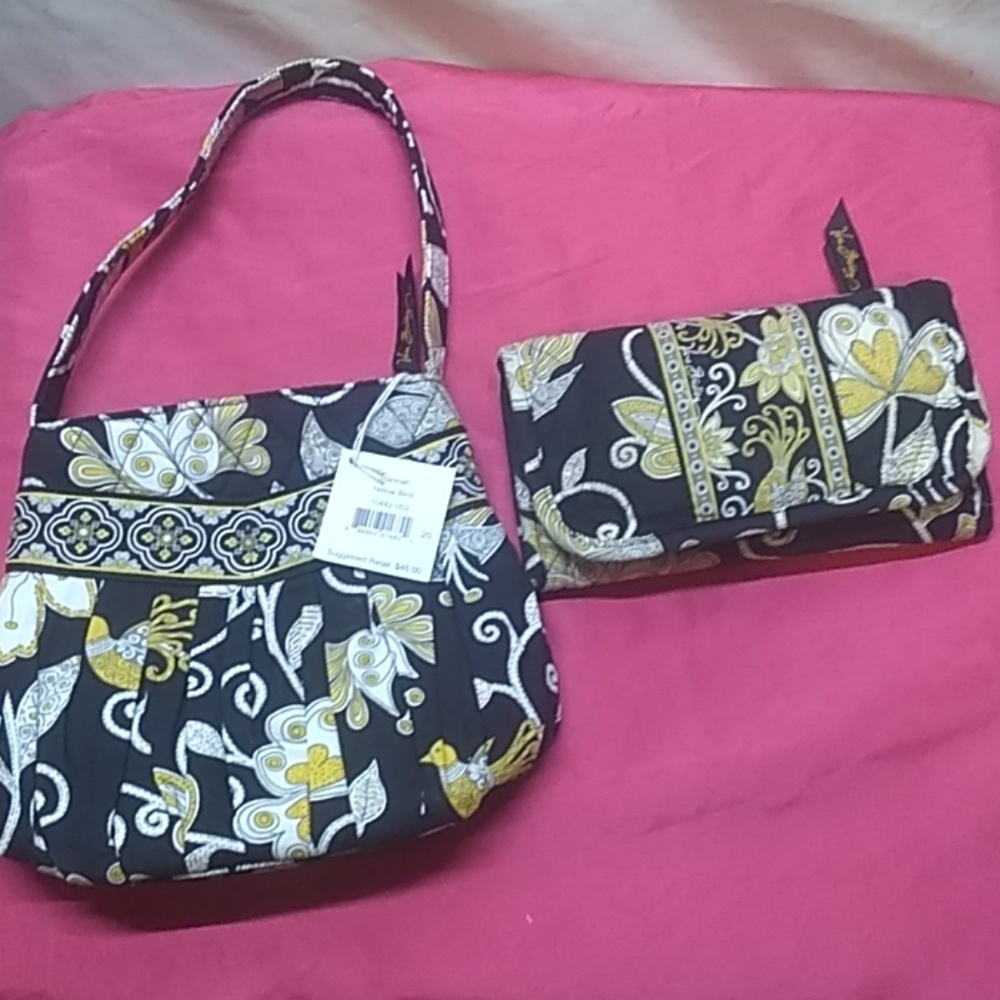Vera Bradley small shoulder bag & wallet purse